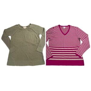 LOFT/Croft & Barrow 2 piece casual sweater bundle Women’s Medium